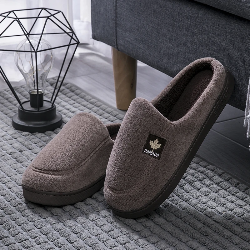 Us 14 16 37 Off 2019tzldn Winter Ladies Short Plush Indoor Slippers Home Unisex Warm Flat Cotton Shoes Bedroom Living Room Casual Shoes Footwear On