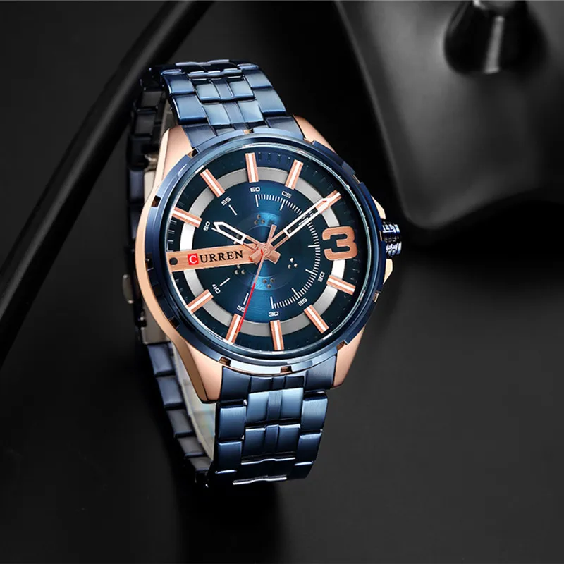 

Curren Karui En 8333 Waterproof Quartz Watch Thin Steel Watch Men Business Fashionable Watch