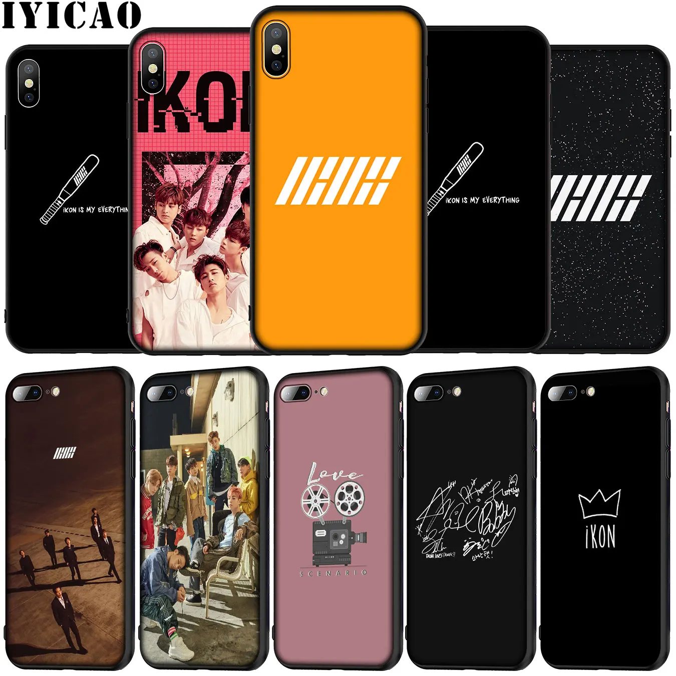 kpop ikon Soft Silicone Phone Case for iPhone 12 Mini XR X XS 11 Pro Max 5 5S SE 6 6S 7 8 Plus TPU Cover | Мобильные телефоны и