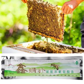 

20pcs/bag Beekeeping Strip Fluvalinate Bee Mite Killer Treatment Tool Beekeeping Pest Control Varroa Manhao Fluvalinate