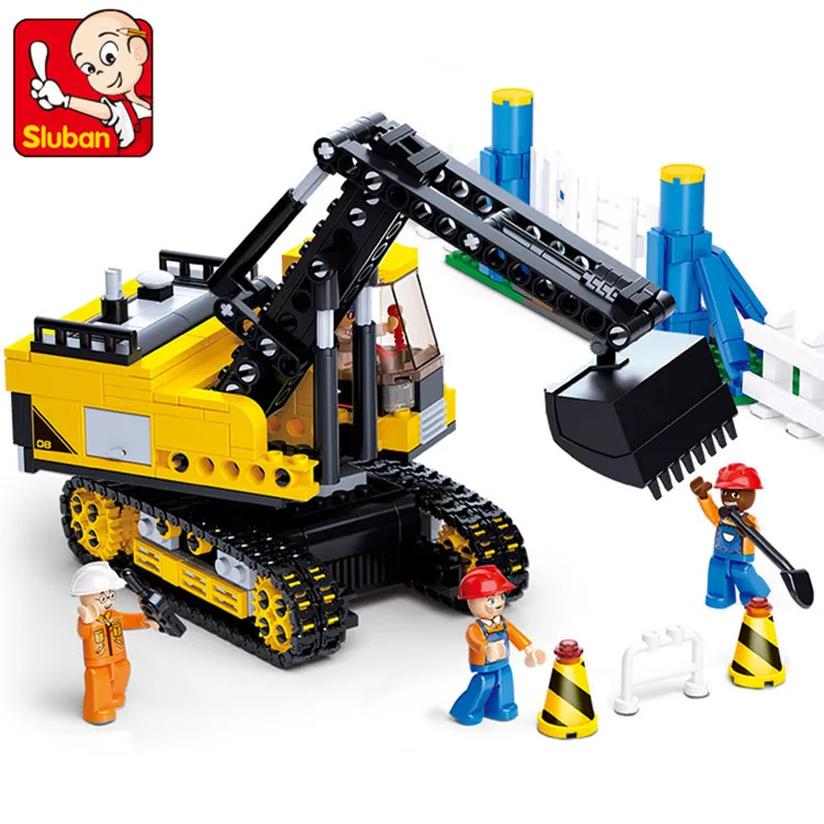 

Small Luban Building Blocks 0551 Crawler Excavator Engineering Series Children'S Educational Assembled Building Blocks Fight Ins
