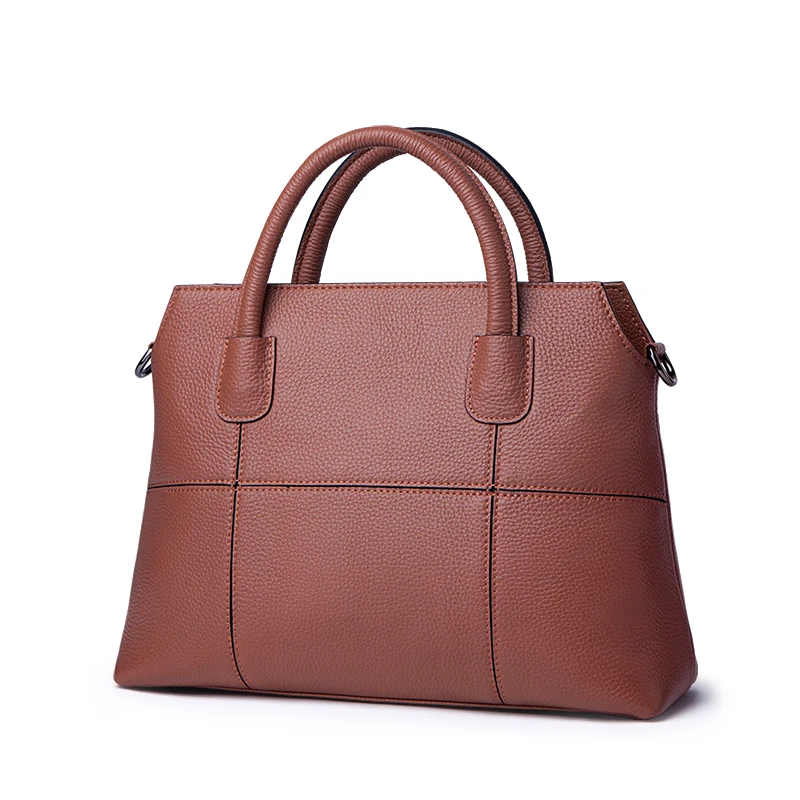 Горячие и новые сумки из натуральной кожи для женщин ZOOLER Роскошные брендовые сумки женские сумки дизайнерские черные сумки высокого качества# WP319 - Цвет: Шоколад