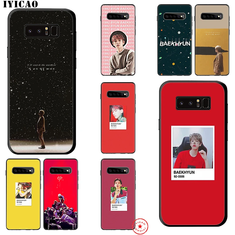 Мягкий чехол IYICAO Baekhyun Exo для samsung Galaxy S10e S10 S9 S8 Note 8 9 10 Plus S6 S7 Edge TPU |