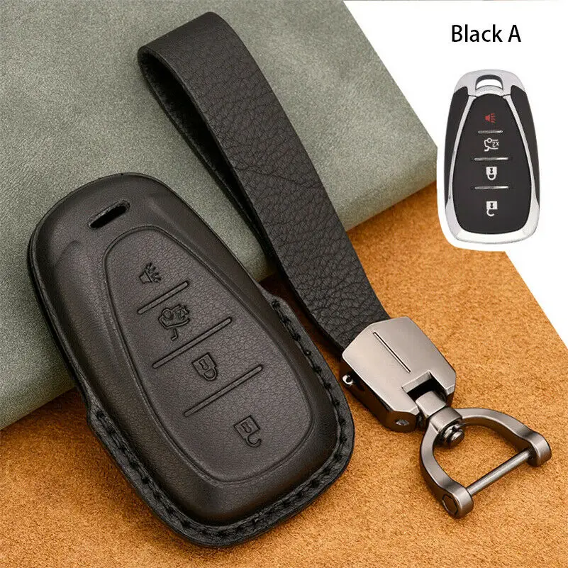 Nuova custodia portachiavi in pelle portachiavi portachiavi telecomando portachiavi Chevrolet per Chevy Camaro Malibu Cruze Spark Volt 2019 - H45d312394784445c899b8da81bf73283B