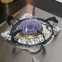 Лидер продаж 10 шт. алюминиевая фольга бумага газовая плита протекторы крышка коврик жиронепроницаемый алюминиевая фольга бумага кухонные чистящие аксессуары