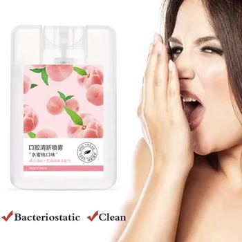 

15ml Honey Peach Oral Spray Fresh Breath Spray Oral Odor Treatment Spray Refresher Remove Bad Breath Smoke