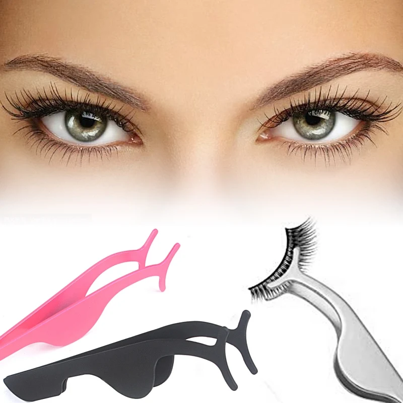 

Wholesale False Eyelash Tweezers Fake Eye Lash Applicator Eyelash Extension Curler Nipper Auxiliary Clip Clamp Makeup Tool