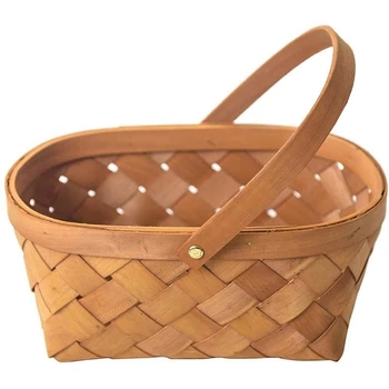 

Handmade Rattan Storage Container Storage Basket Wooden Storage Basket with Handle Storage Container