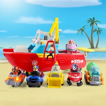 

Paw patrol dog marine rescue boat puppy patrol yacht marine patrol boat Patrulla canina action figure model kids birthday gift