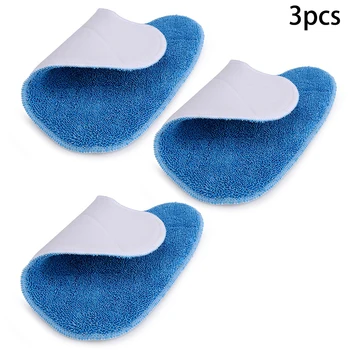 

3pcs Pad Blue Microfibre Mop Floor Car Cleaning Multifunction Replace Pad Washable Replacement Pads For Vax S85-CM Steam Cleaner