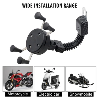 

Phone Holder Universal Motorcycle Motorbike Mobile Phone Holder Mount X Grip Clamp for Smartphone GPS