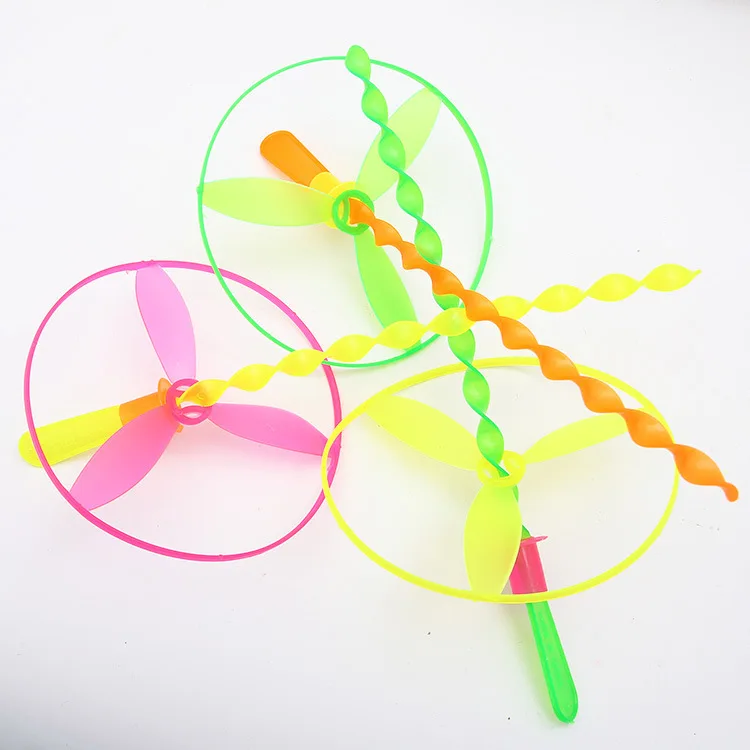 Ностальгическая игрушка ручной толчок НЛО бамбук молодой студенческий подарок летающая фея Развивающие детские пластиковые игрушки