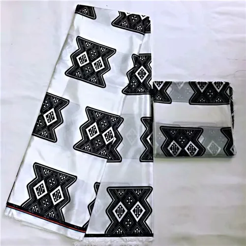 6 ярдов высокого качества цифровой печатный воск дизайн африканская атласная ткань лента Шелковый узор атласный Шелковый воск ткань для вечерние TJ072509 - Цвет: same as picture