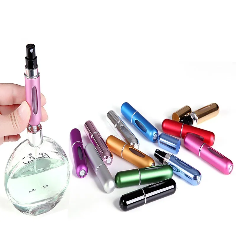 5ml Portable Mini Aluminum Refillable Storage Bottles Perfume Spray Empty Cosmetic Containers Atomizer For Traveler Women Gifts-1