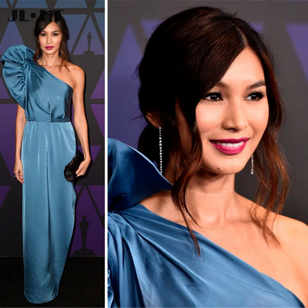 silk dark blue dress