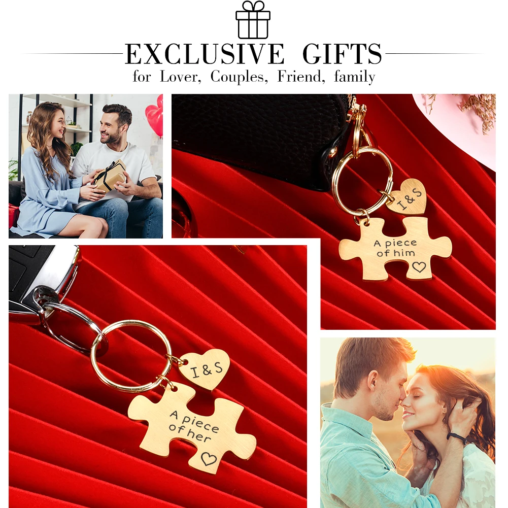 Personalized Lover keychain Couples Gifts Original keychains Boyfriend Gift  Ideas Jewelry Cute Penguin Keyring Pendant Wholesale