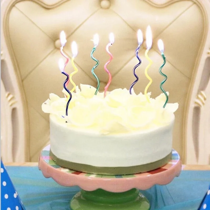 

Large Thread Birthday Candle Rotating Candle Gift Scented Candles Cake Candle for Cute Kid Celebrate Wedding Decoration