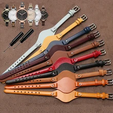 Женский браслет из натуральной кожи, ремешок для часов, маленький ремень, 8 мм, для Fossil ES4176 ES4119 ES4026 3262 3077, ремешок для часов с ковриком