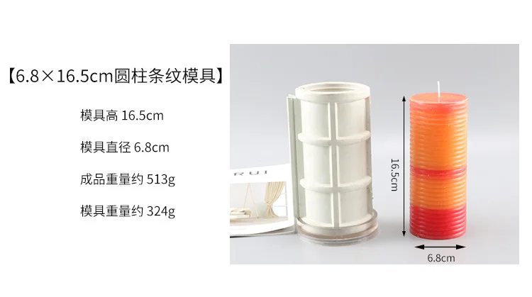 New Products Multi-Model Hexagonal Cylindrical Candle Mould DIY Beewax Candle Honeycomb Rubber Model