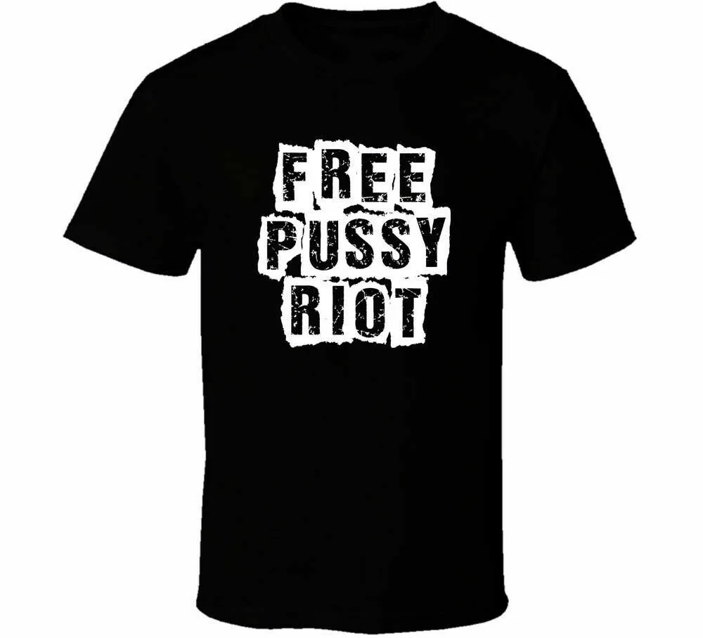 Pussy Riot/черно-белая футболка с логотипом панк-рок-группы бесплатная доставка новая