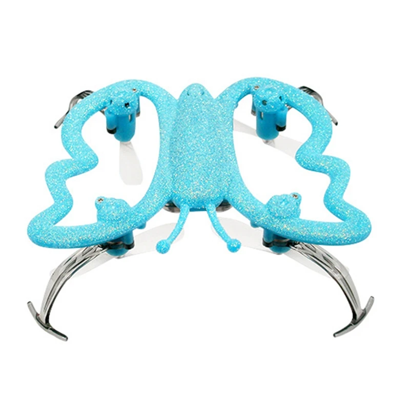 

Butterfly Drone for Kids - Hand Controlled Mini Indoor Drone, LED Flying Toy with Palm Sensor Remote Control (Blue)