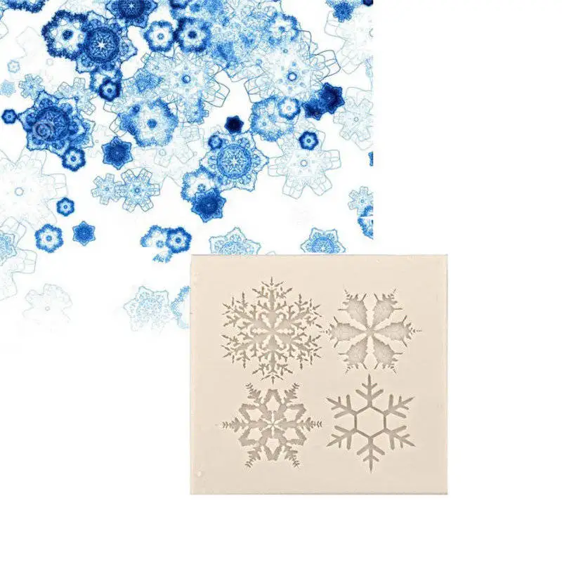 Popular Snow Snowflake Shape Silicone Cake Mold Bakeware Mould For Chocolate Soap Candy Christmas Fondant Decorating Tools | Дом и сад