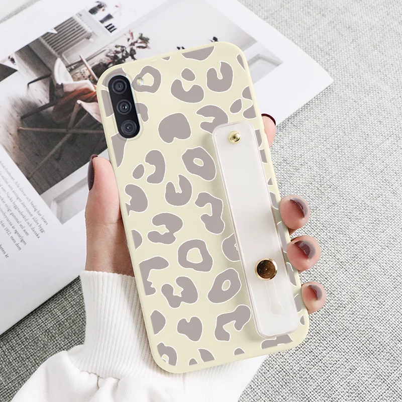 For Samsung Galaxy A11 M11 Case Soft Silicone Cover For Samsung Galaxy A M 11 GalaxyA11 GalaxyM11 Flower Wrist Strap Holder Etui cute samsung phone case