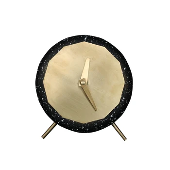 

European Retro Table Clock Minimalist Metal Silent Vintage Living Room Office Desktop Clock Despertador Home Decoration E6NZ
