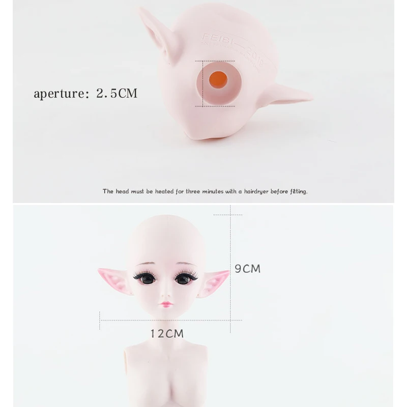 Wholesale BJD Doll 21 Movable Joints 60cm Elf Girls Toys 3D Big Blue Eyes Baby Makeup Naked Doll High Quality DIY Kid's Gifts