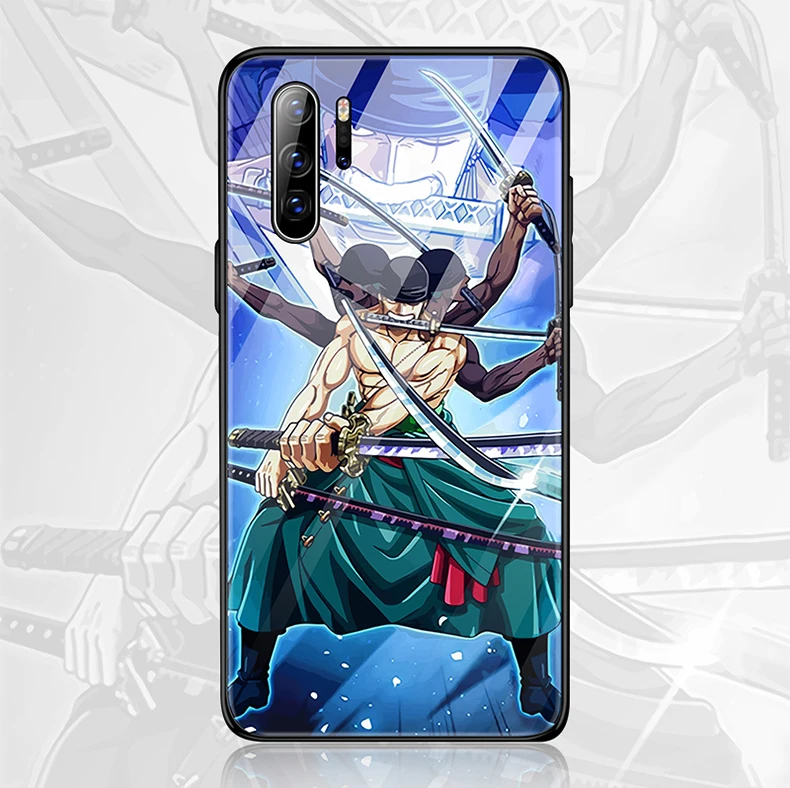 Мультяшный цельный Luffy чехол из закаленного стекла для телефона для huawei P30 P20 Pro Lite mate 30 20 10 Honor роскошный защитный чехол