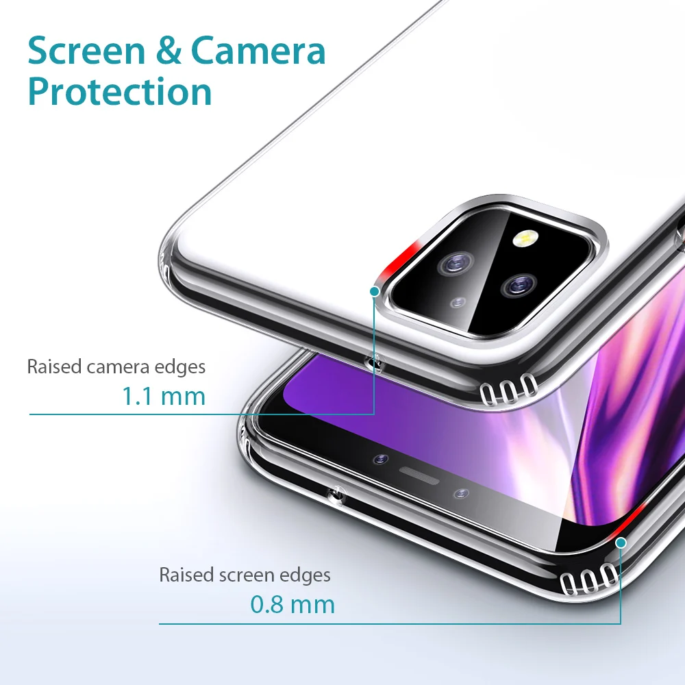 ESR деловой чехол для телефона Google Pixel 4 4XL прозрачный гибкий ТПУ металлический противоударный чехол-подставка для Google Pixel 4 XL