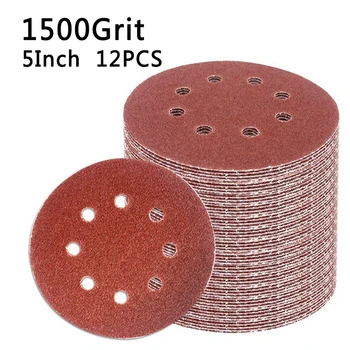 

12pcs 5Inch/125mm 40-3000Grit Sander Discs Sanding Polishing Pad Sandpaper Set
