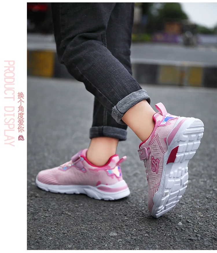 Autumn Kid Running Shoes Girls Lightweight Mesh Kindergarten Primary school Student Sneakers Jogging Trekking Shoes for Children