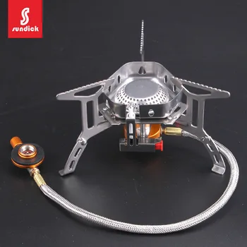 

Outdoor Camping Picnic Furnace End Split Windproof Gas Furnace End Small Cooker Portable Stove Fierce Fire