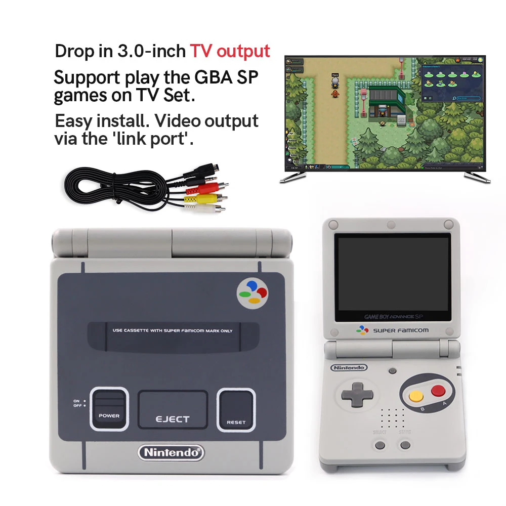 Tv Version Gba Sp 3.0" Original Size Ips Lcd For Gameboy Advance Sp Tv  Version No Need To Cuting Shell - Harddisk & Boxs - AliExpress