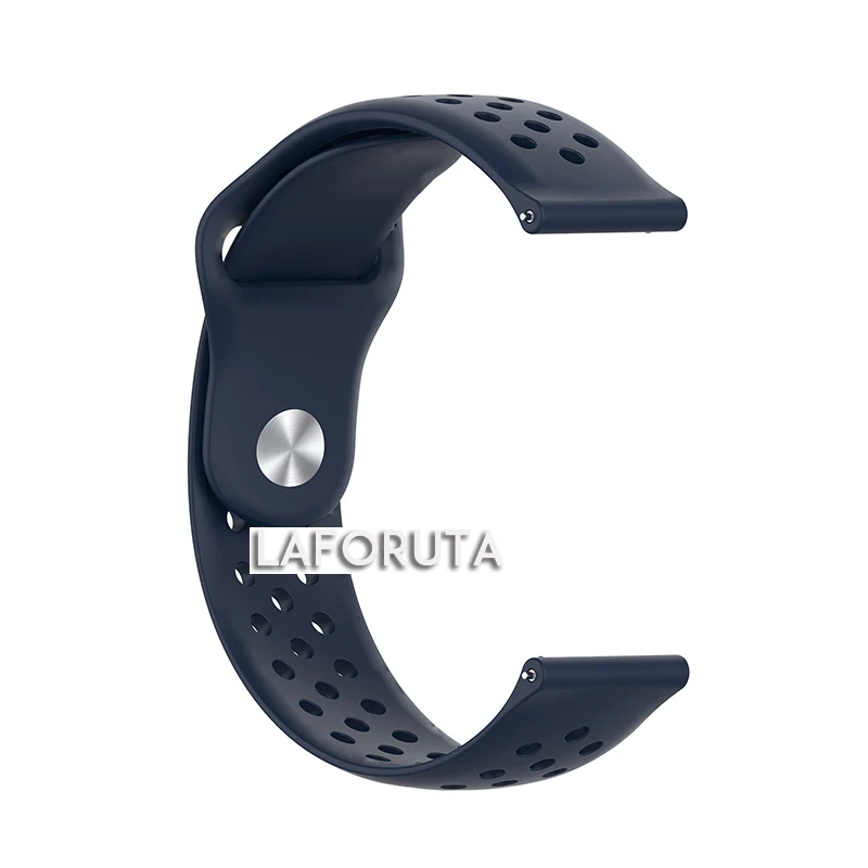 20 мм силиконовый ремешок для samsung Galaxy Watch Active 42 мм gear S2 спортивный сменный мужской т-браслет женский мужской ремешок для часов аксессуары - Цвет ремешка: Navy blue