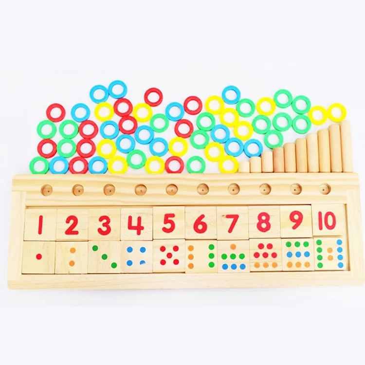 

Profession Early Education Genuine Product Educational Toy Teaching Log Wood Bunk Bed Calculation Digital Board Mathematics Rain