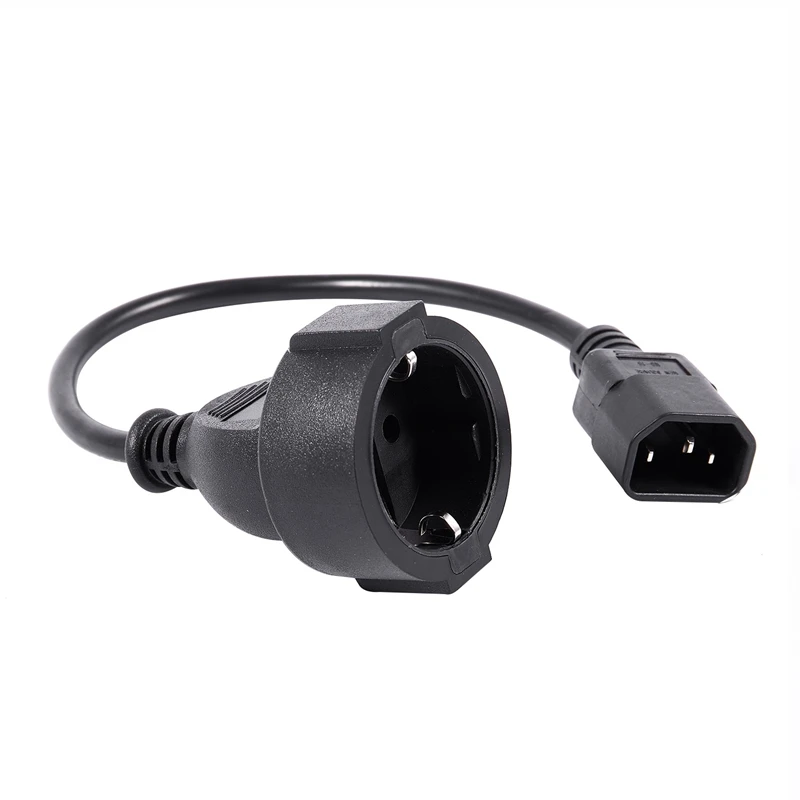 IEC 320 C14 штекер в Европейский CEE7 3pin гнездо, C14 в ЕС PDU UPS кабель 0,5