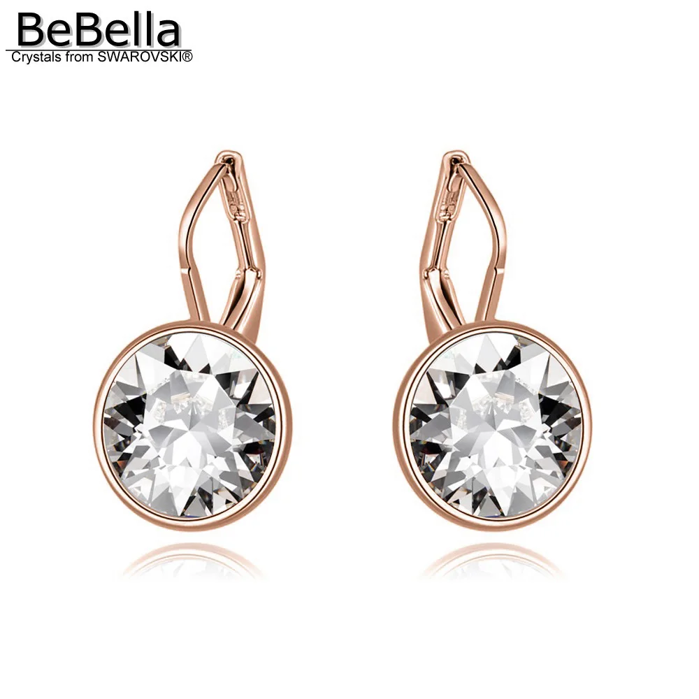 

BeBella 1.2cm mini bella piercing drop earrings Crystals from Swarovski gold color plated fashion jewelry for women girls 2018