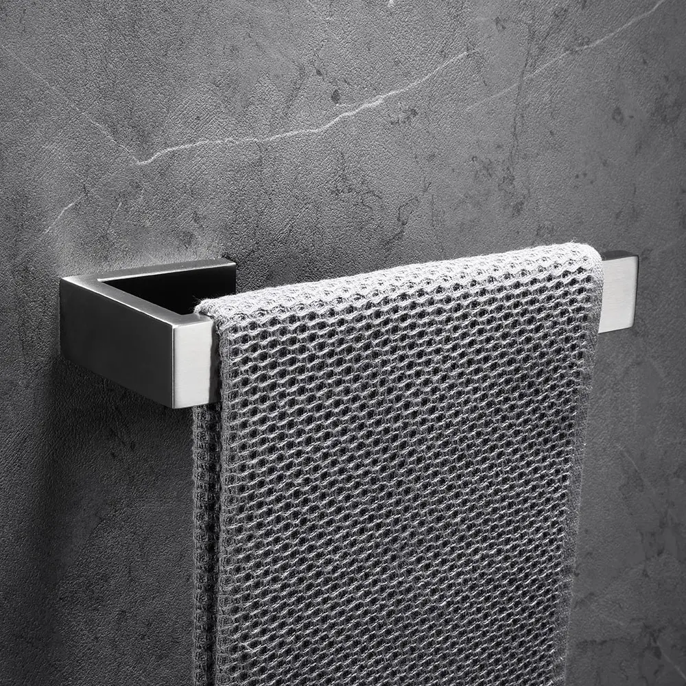 Towel Ring Матовый никелевый набор оборудования для ванной комнаты полотенце бар Туалет Держатель для полотенца кольцо крючок халат SUS 304 нержавеющая сталь настенный - Цвет: Towel Ring