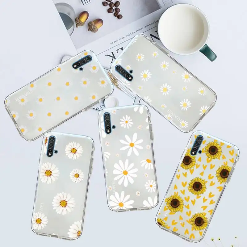 Чехол прозрачный для телефона Huawei honor P mate 40 20 30 10 50 i 9 x pro lite 8a с летними