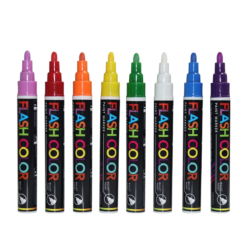 Water-Based Acrylic Markers Set for Rock Painting, Glass, Wood, Porcelain, Ceramic, Fabric, Paper, Mugs Arts and Crafts