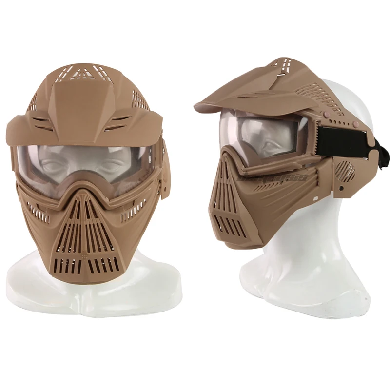 

Outdoor Hunting CS Wargame Breathable Mask Full Face Anti-fog Lens Military Tactical Mask for Airsoft Shooting Paintball