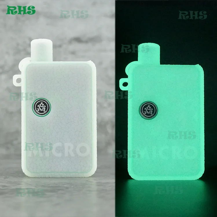 luminous 2 шт~ RHS Силиконовый чехол для ASVAPE MICRO Mod Kit 1100mAh 7 цветов на выбор - Цвет: luminous