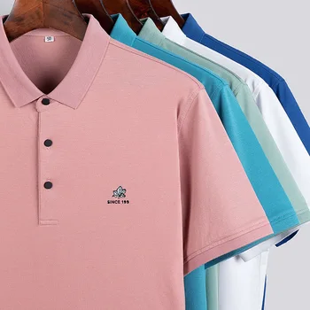 

2020 Summer New Men's Short-sleeved POLO Shirt Business Casual Solid Color Classic Style Brand Polo Shirt Tops