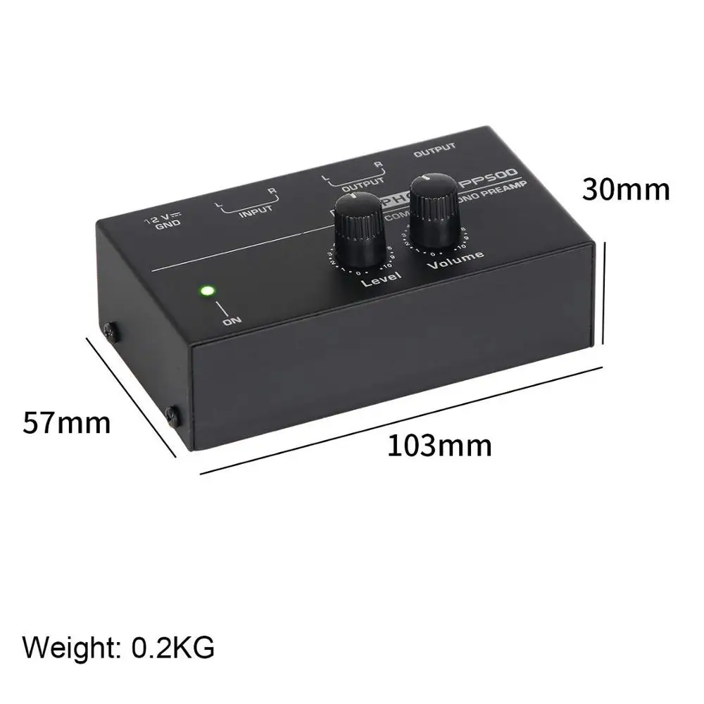Предварительный усилитель PP500 Phono с регулятором громкости RCA вход и выход 1/4 &quotTRS