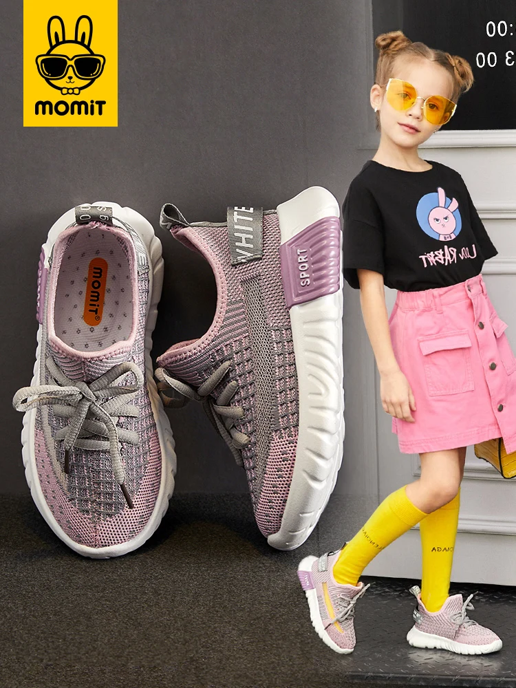 

MOMIT kids shoes for girls and boys 2020 Spring/Summer Breathable Children's Coconut Sports Net Shoes Girls Shoes