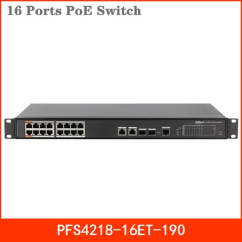 

Dahua 16 Ports PoE Switch PFS4218-16ET-190 Layer 2 Management PoE switch 250 meters Long Distance PoE transmission for IP System