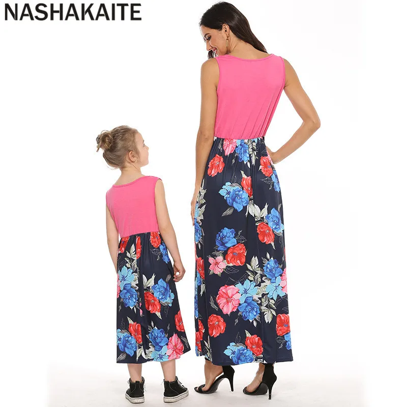 NASHAKAITE/платье для мамы и дочки; сплошные швы; цветочный принт; платья на бретелях для мамы и дочки; коллекция года; семейный образ для мамы и дочки