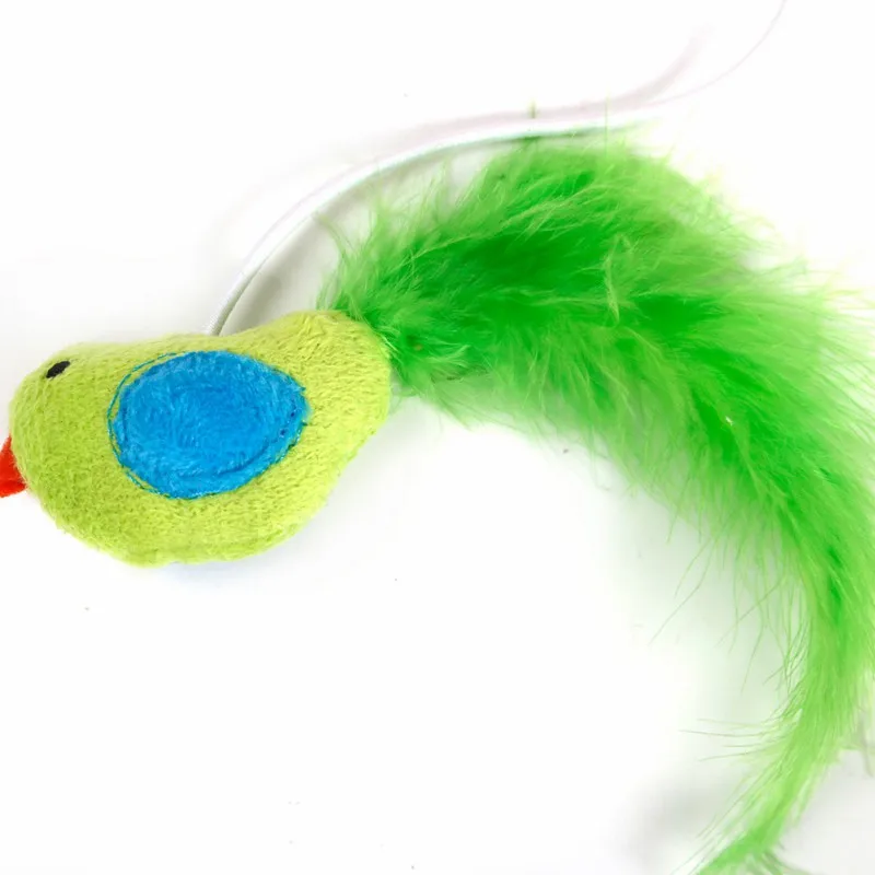 Pet Catnip колокольчики игрушки птицы игрушки из перьев для кошек котенок интерактивный оконные игрушки